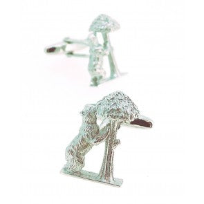Gemelos de Camisa Oso y Madroño Madrid Plata de Primera Ley 925