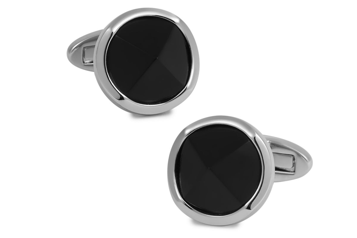 Gemelos de Camisa Piramidal Brigth Black 16mm