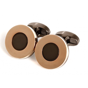 Gemelos de Camisa Plain Destiny Rounded in Rose Gold