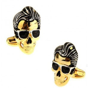 Gemelos de camisa Rock & Roll Skull