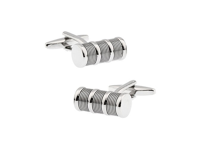 Gemelos de Camisa Tubular Plated Lines 20x8mm