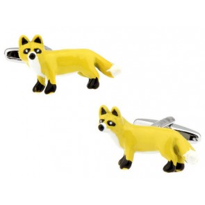 Gemelos de Camisa Zorro Esmaltado Amarillo