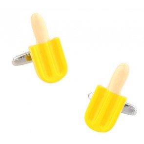 Gemelos Helado Polo de Limon Cherry Yellow Popsicle Cufflinks