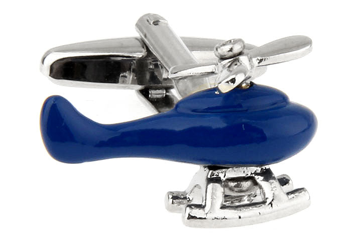 Gemelos de Camisa Helicóptero Azul