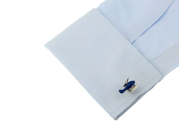 Gemelos de Camisa Helicóptero Azul