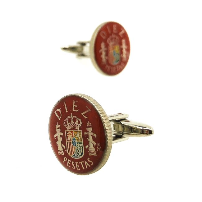 Gemelos Moneda de 10 Pesetas Roja Mod II