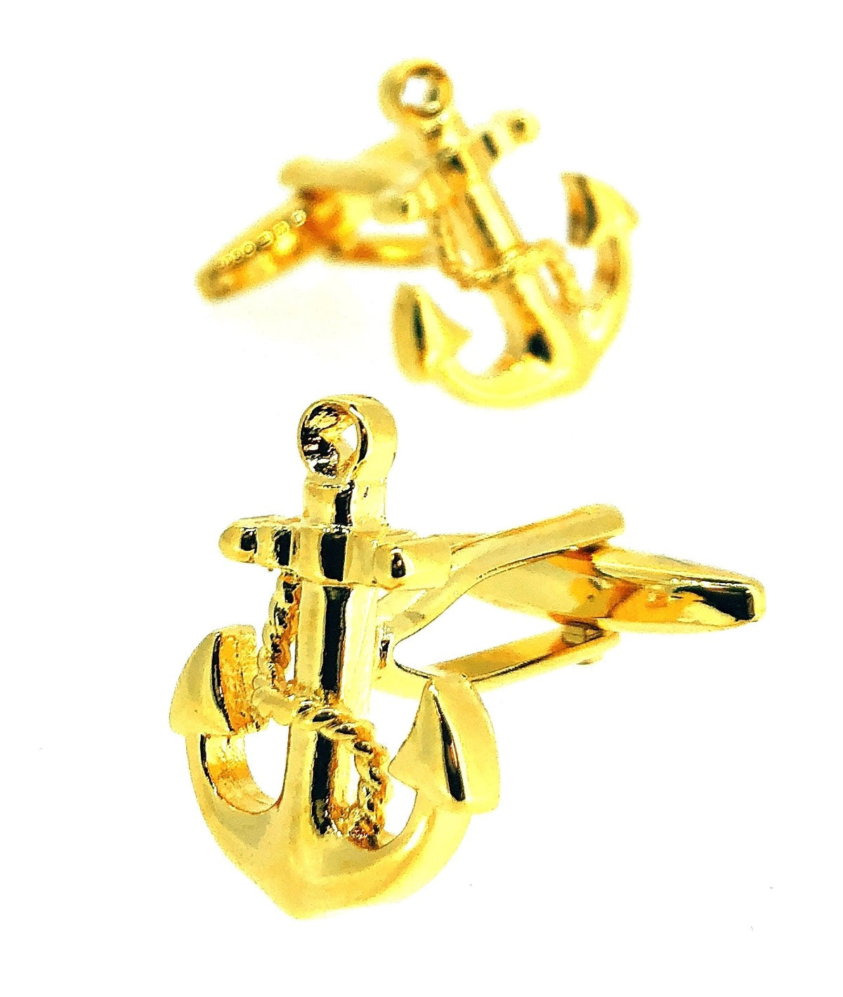 Gemelos para Camisa Ancla Marinera II Dorada