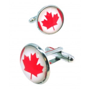 Gemelos Redondos para Camisa Bandera de Canadá