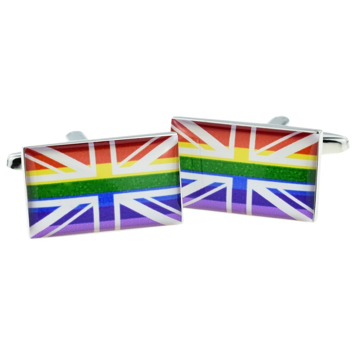 Gemelos para camisa Bandera de la Union Jack LGTBI
