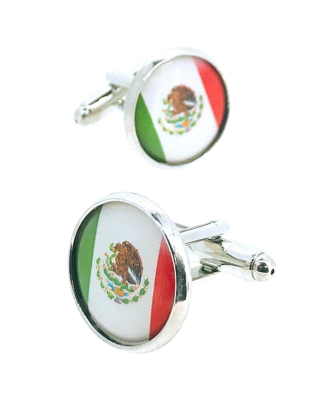 Gemelos para Camisa Bandera de México Redonda