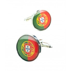 Gemelos para Camisa Bandera de Portugal Redonda Modelo II