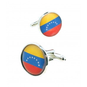 Gemelos para Camisa Bandera de Venezuela Redonda