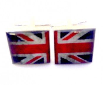Gemelos Bandera Gran Bretaña Union Jack Distressed