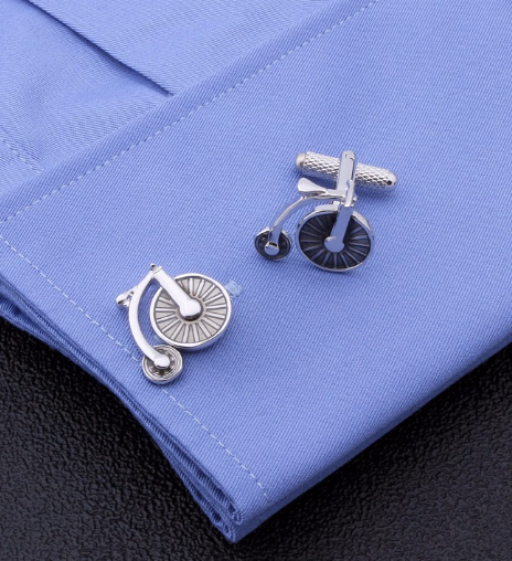 Gemelos para camisa Bicicleta Antigua Esmaltada
