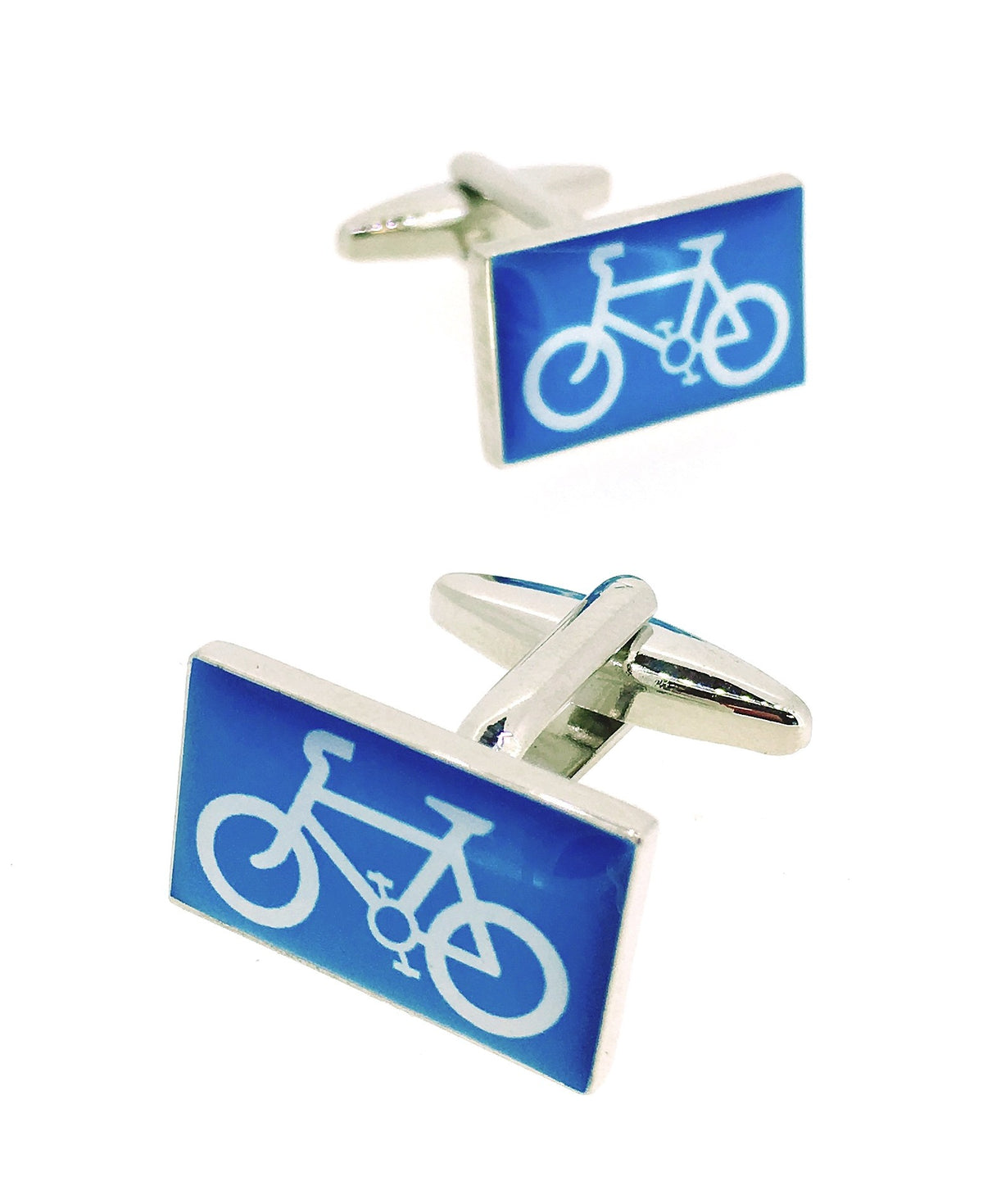 Gemelos para Camisa Bicicleta Logo Azul y Blanco