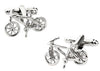 Gemelos para Camisa Bicicleta Plateada
