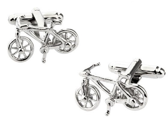Gemelos para Camisa Bicicleta Plateada