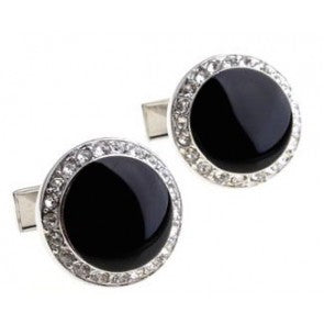 Gemelos para Camisa Black Rounded Onix
