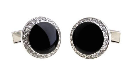 Gemelos para Camisa Black Rounded Onix