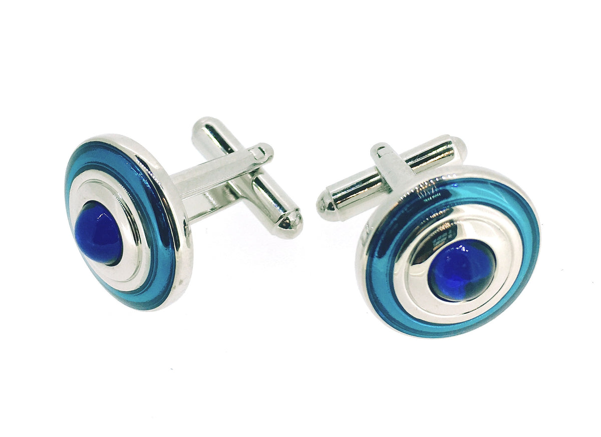 Gemelos para Camisa Blue Rounded Cuff