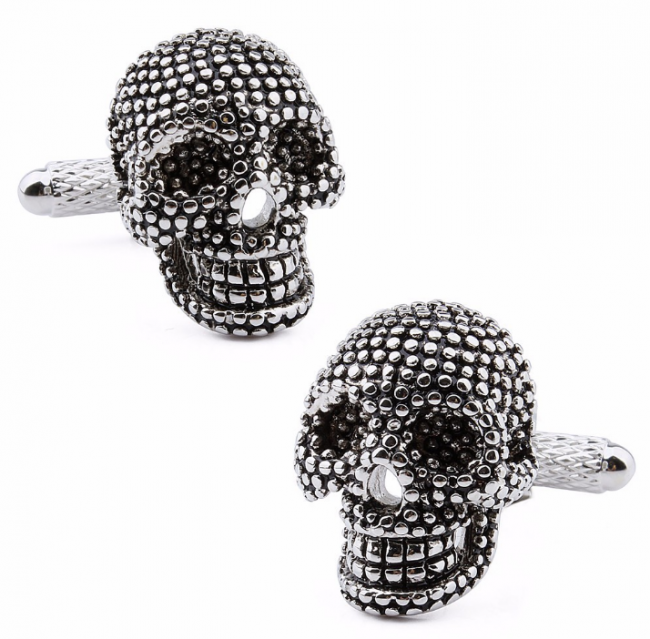 Gemelos para camisa Calavera Black and Steel Dotted