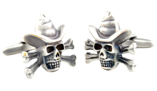Gemelos para Camisa Calavera Cowboy