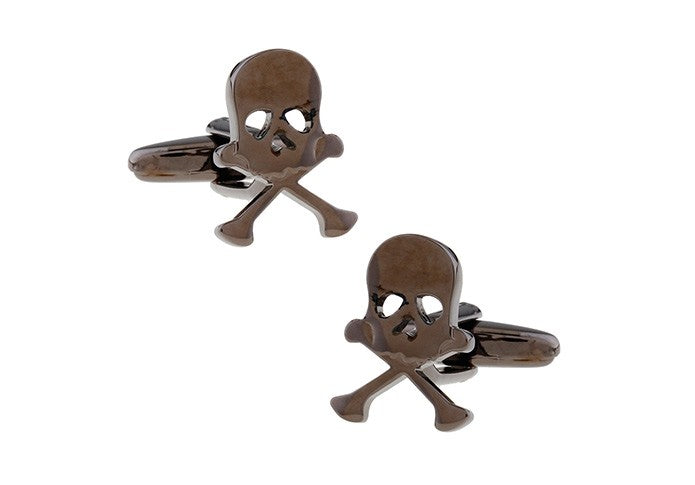 Gemelos para Camisa Calavera Acero Negro