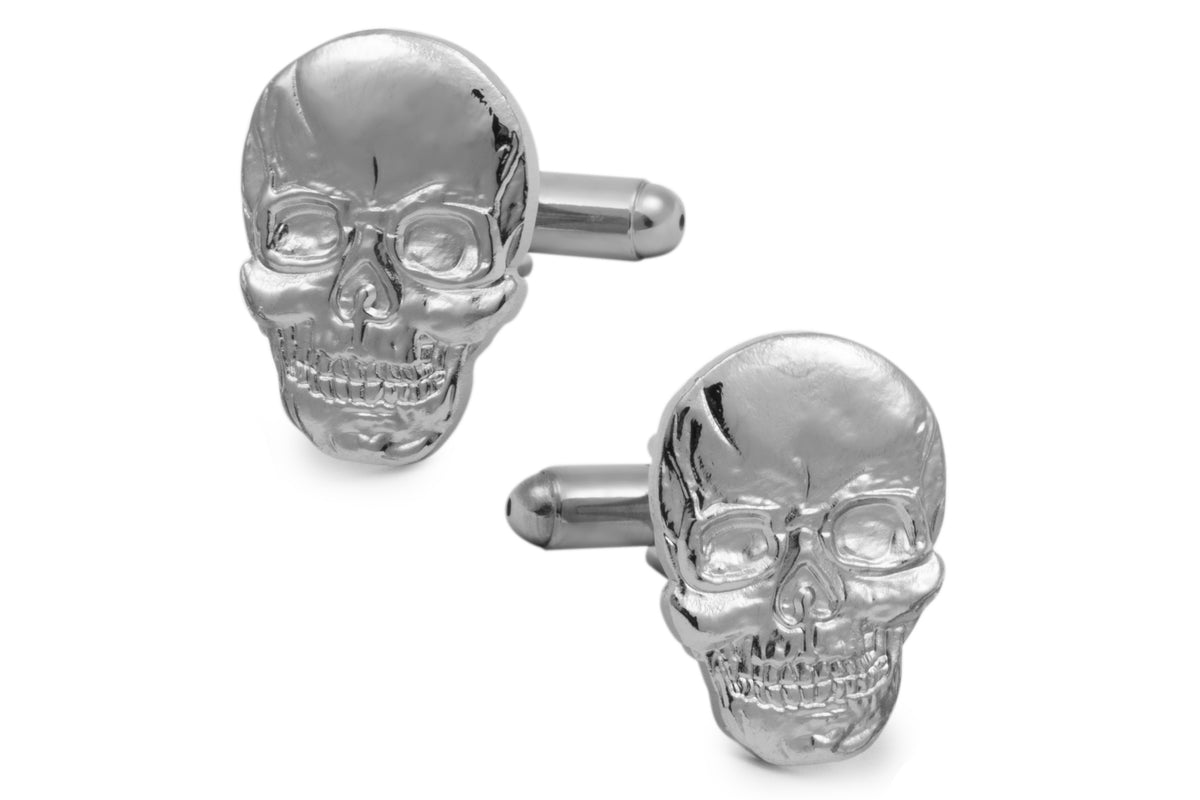 Gemelos para Camisa Calavera Plateada 18mm