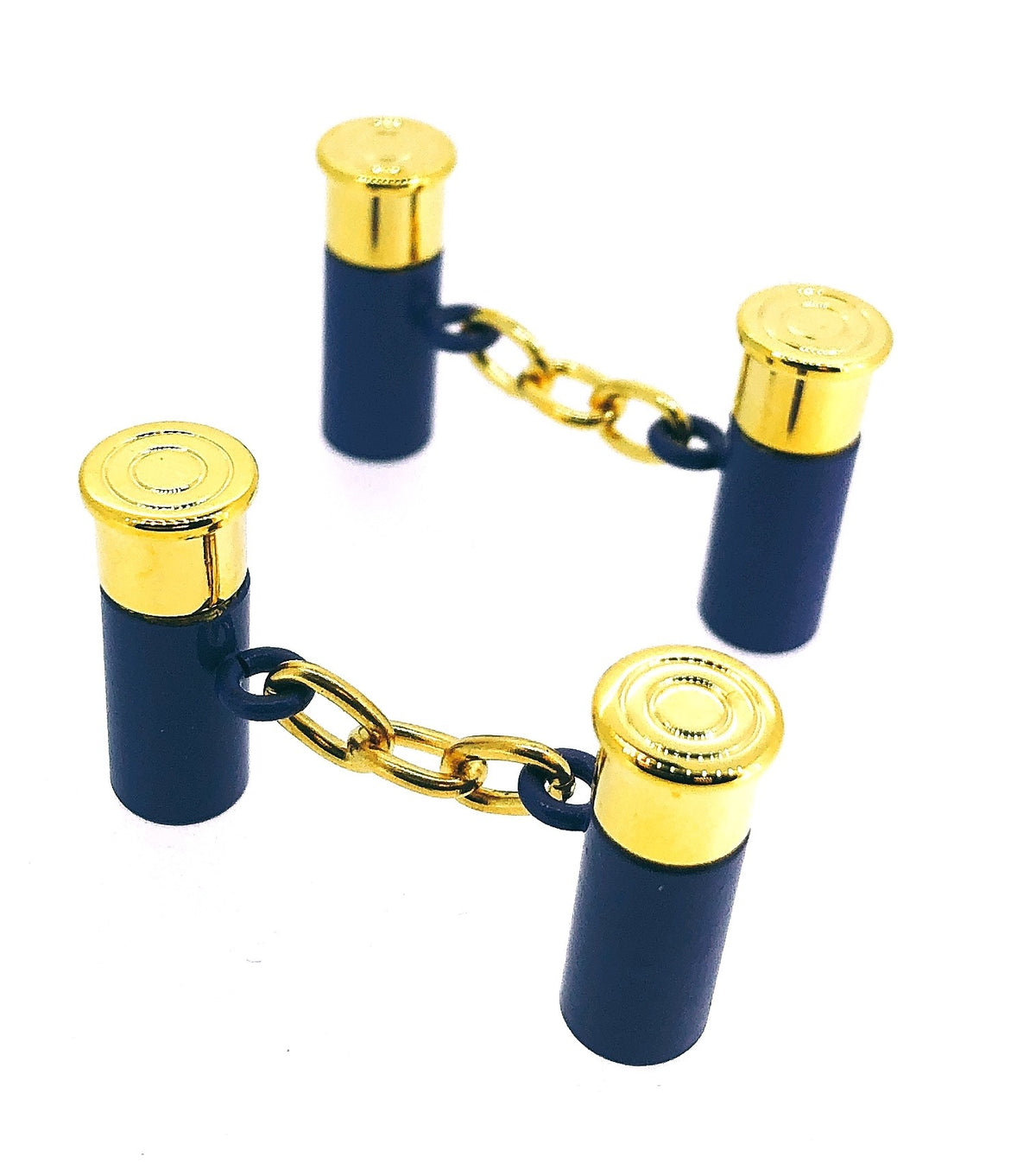 Gemelos para Camisa Carcasa Balas Dorado y Morado