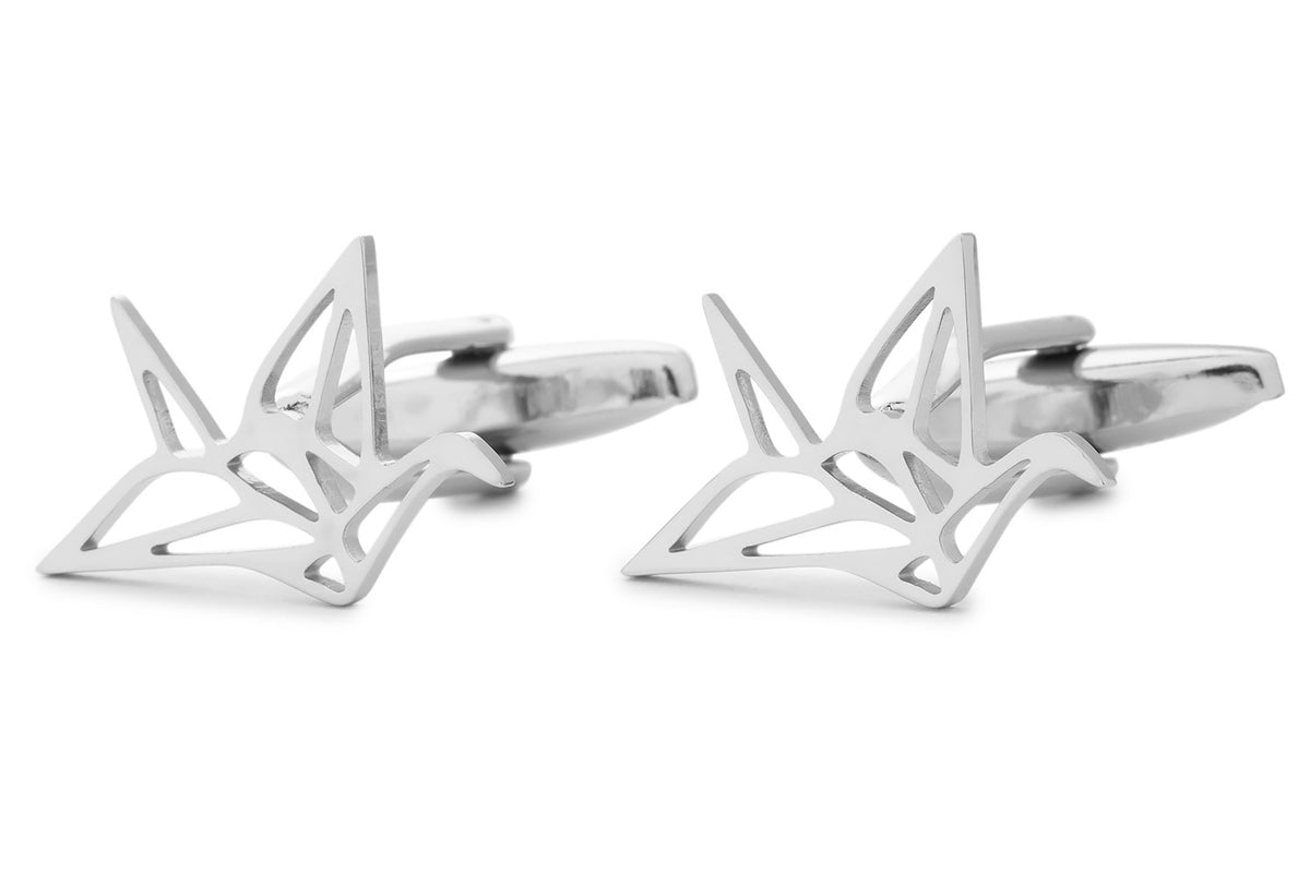 Gemelos para Camisa Cisne Origami Inox 20 mm
