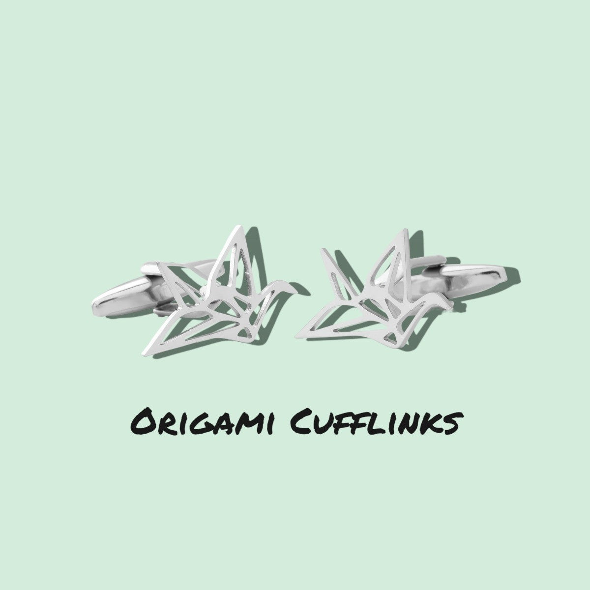 Gemelos para Camisa Cisne Origami Inox 20 mm