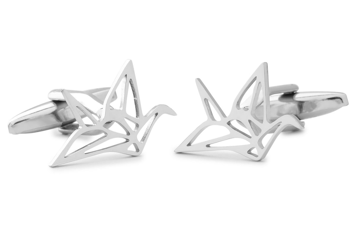 Gemelos para Camisa Cisne Origami Inox 20 mm