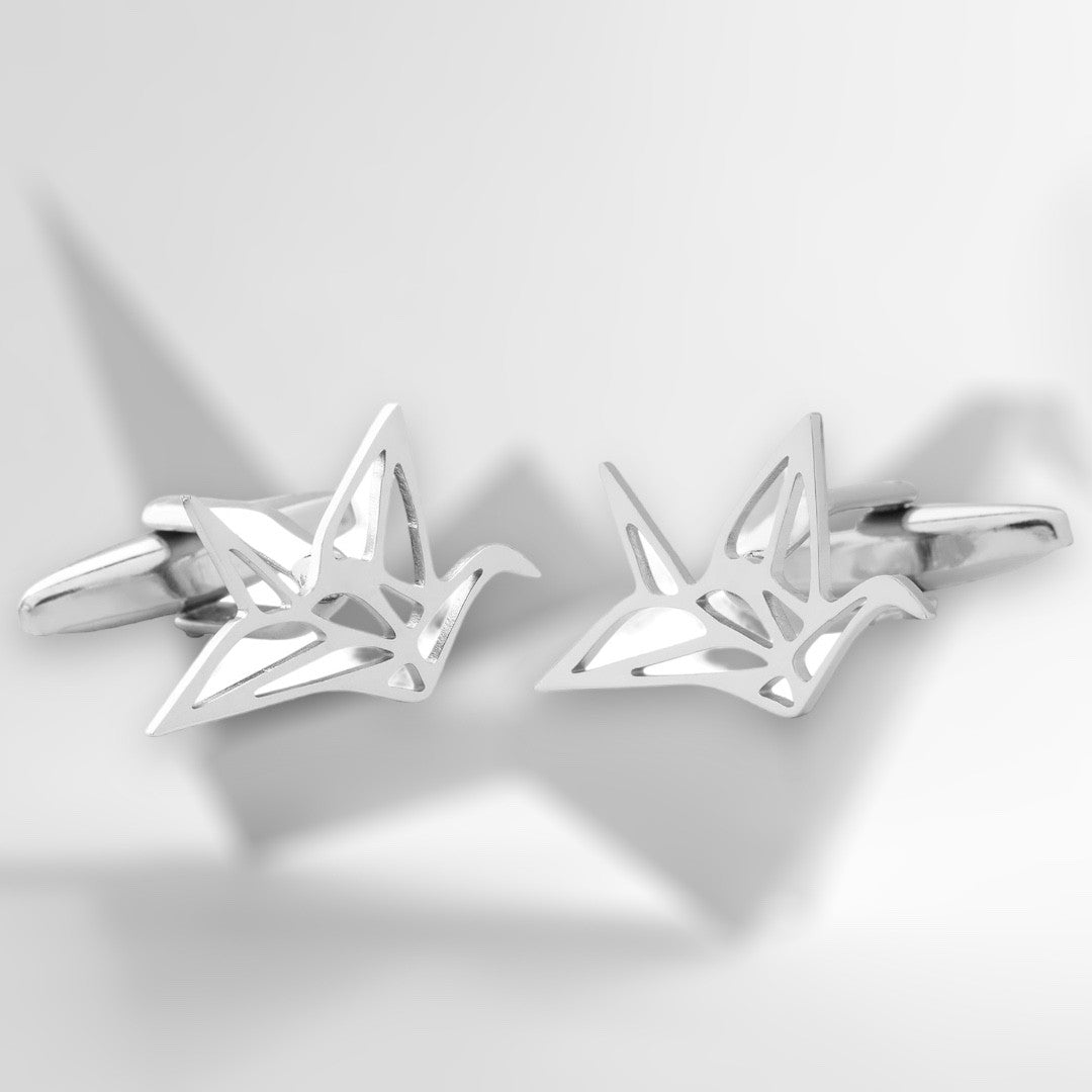 Gemelos para Camisa Cisne Origami Inox 20 mm