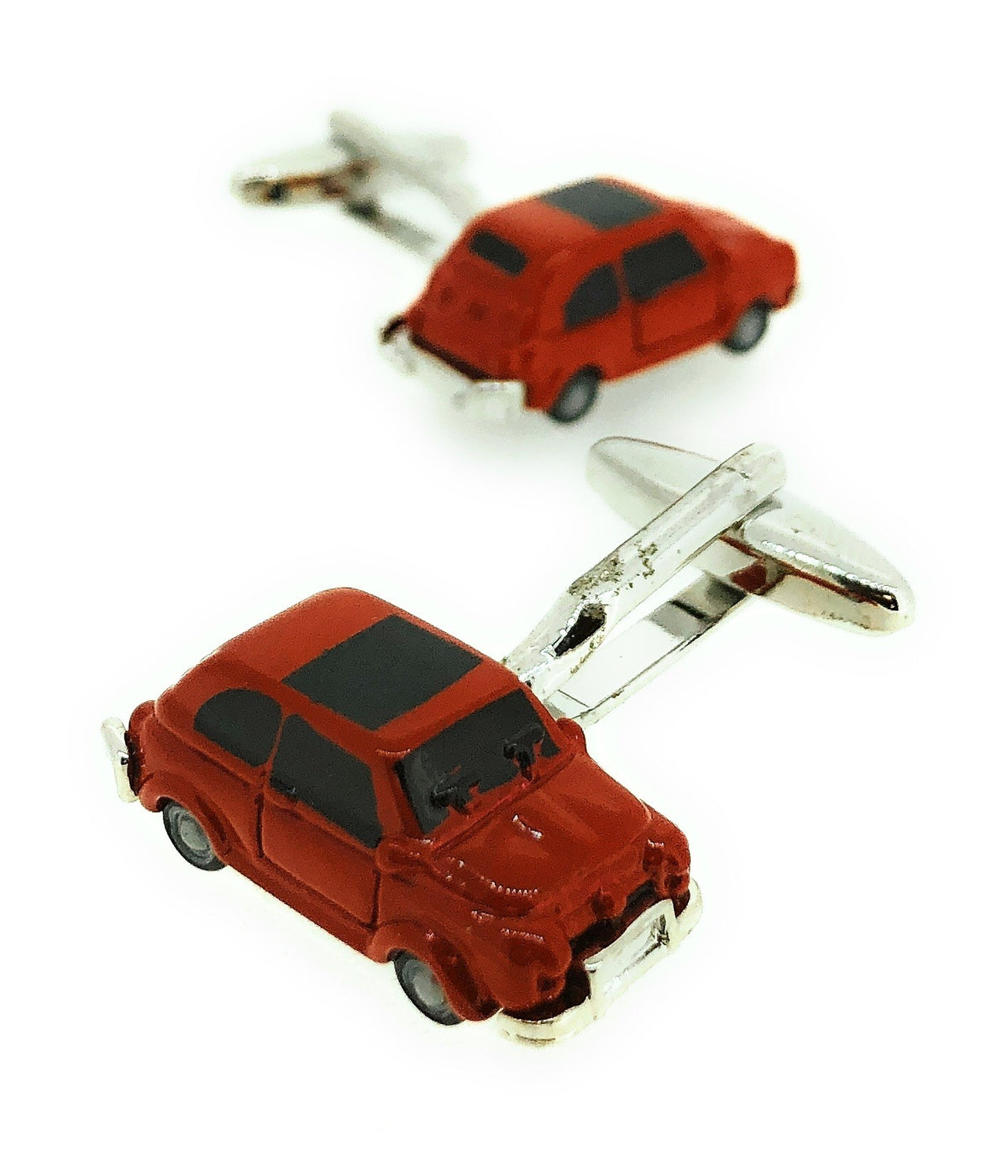 Gemelos Coche Fiat 500 Rojo 3D