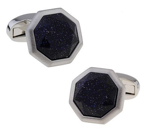 Gemelos para camisa Cristal Octogonal Bright Black II