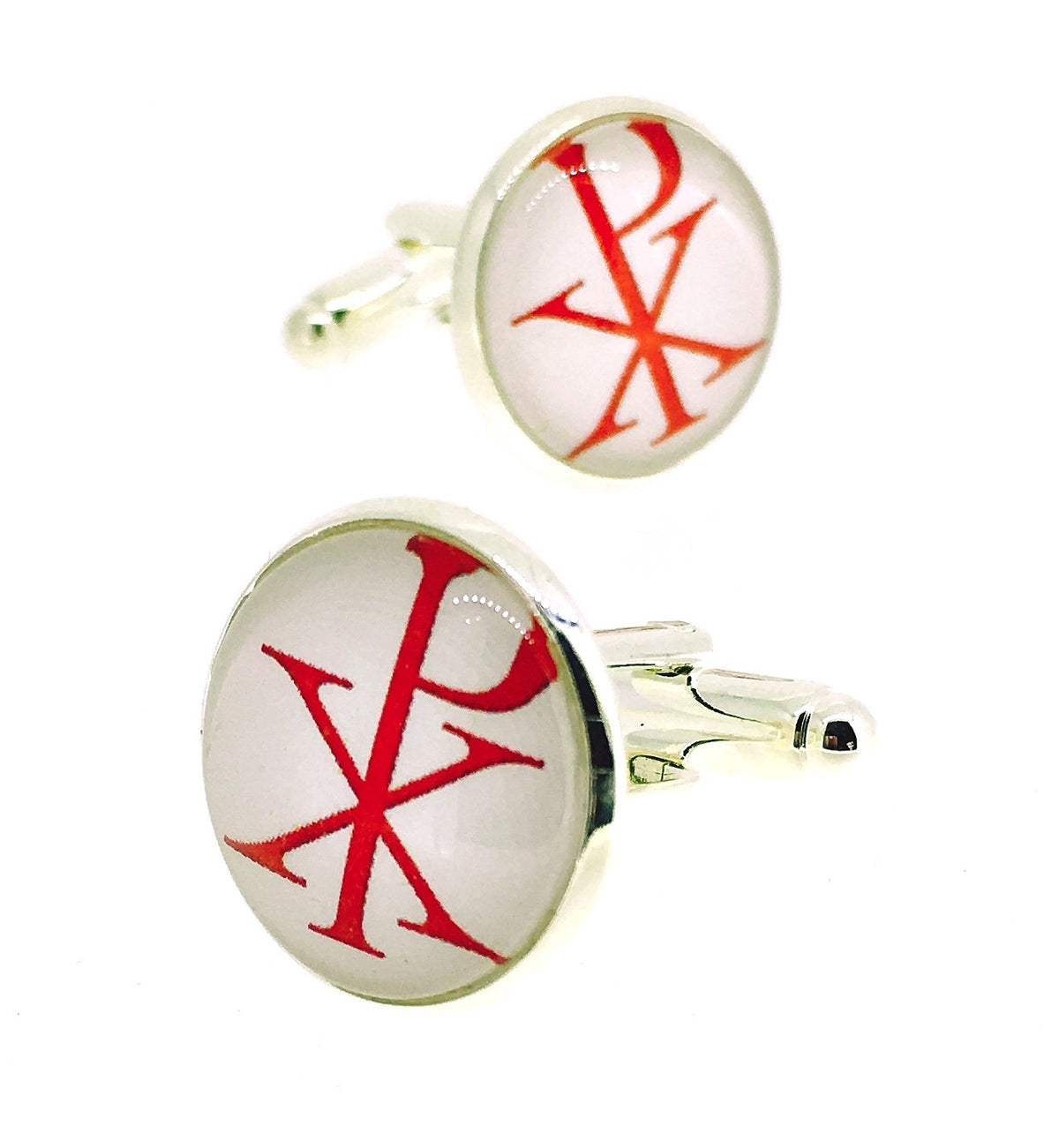 Gemelos para Camisa Cristograma Rojo y Blanco