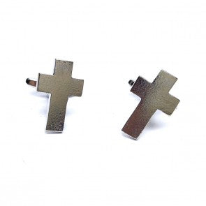 Gemelos para Camisa Cruz Plateada