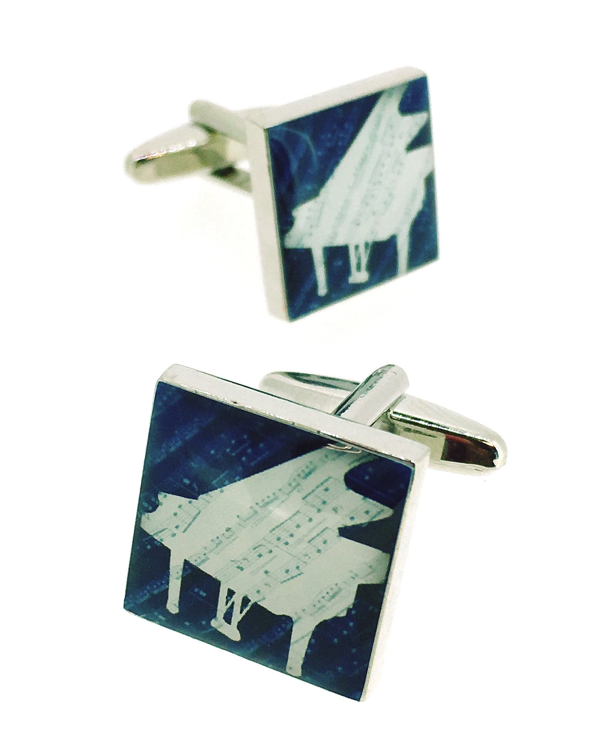 Gemelos para Camisa Cuadrado con Piano