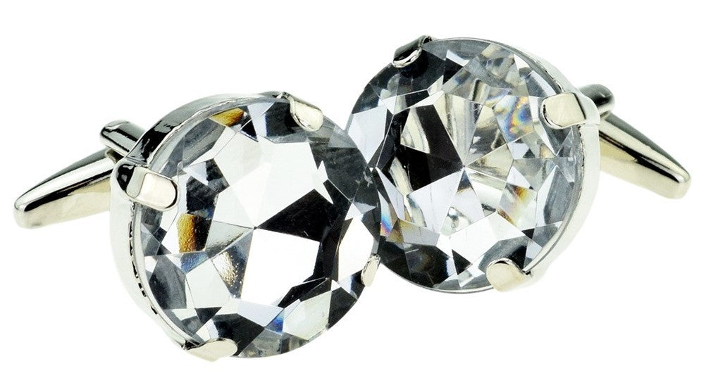 Gemelos para camisa Diamond Rounded