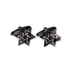 Gemelos para Camisa Doble Estrella de David Acero Negro