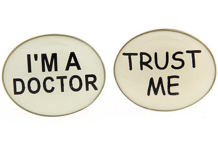 Gemelos para camisa I am Doctor Trust me