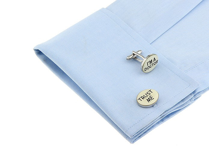 Gemelos para camisa I am Doctor Trust me