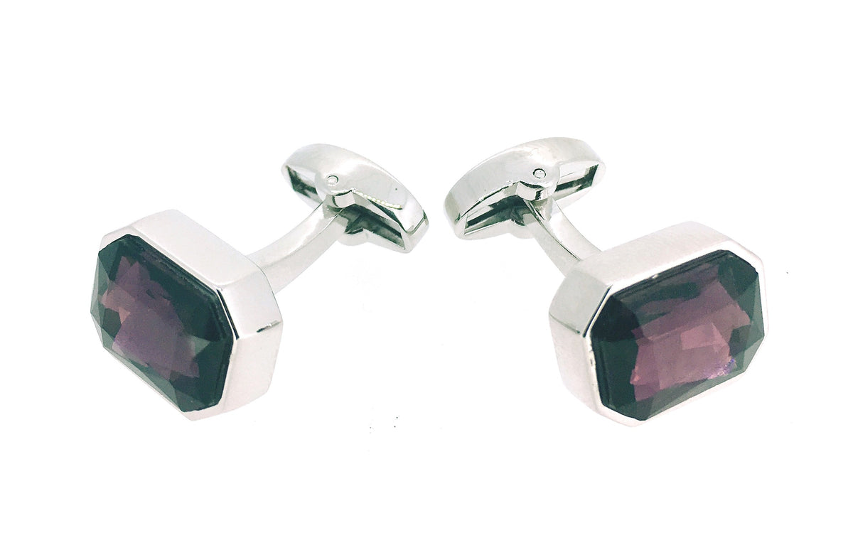 Gemelos para Camisa Elegant Purple Wedding Stone
