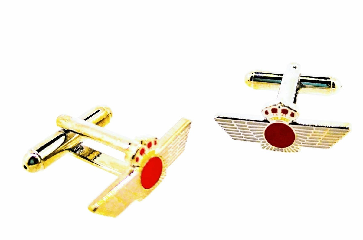 Gemelos para Camisa Emblema Ejército Español del Aire Plateado 22x10mm