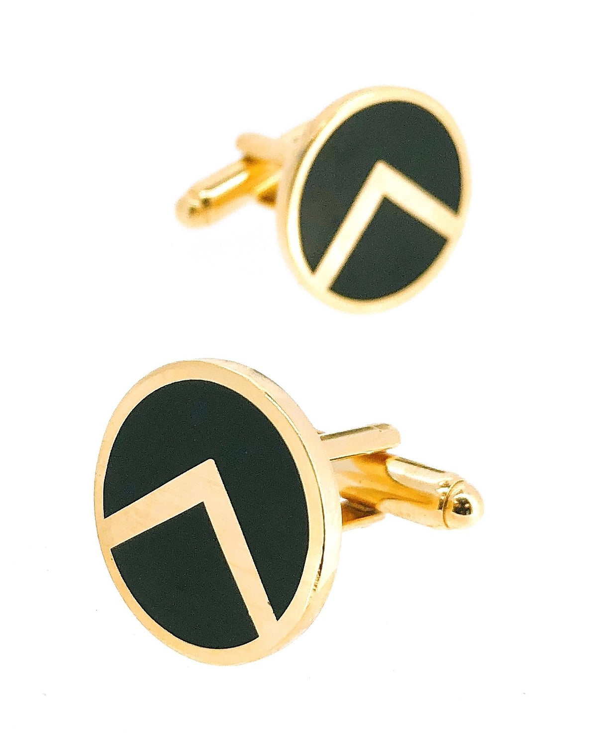 Gemelos para Camisa Escudo Hoplita Lambda Negro y Dorado