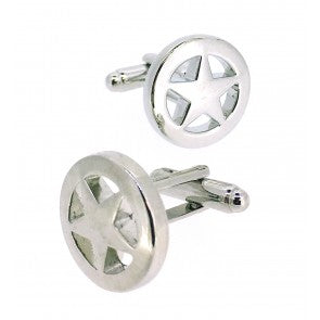 Gemelos para Camisa Estrella Cinco Puntas Redonda