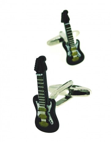 Gemelos para Camisa Guitarra Negra 3D