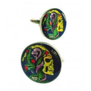 Gemelos para Camisa Hobo Coin Skull with Roots