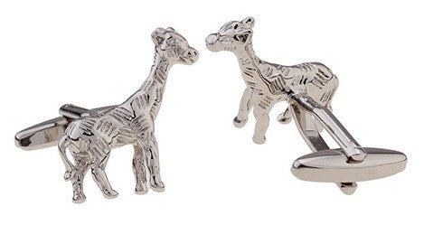 Gemelos para camisa Jirafa Plateada