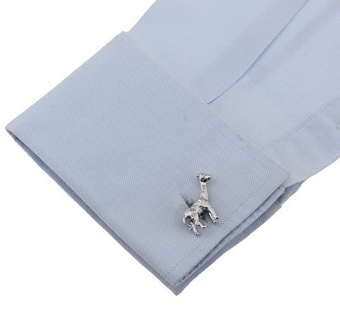 Gemelos para camisa Jirafa Plateada